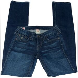 True Religion Dark Blue Straight Leg Jeans